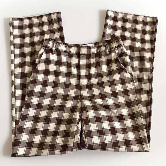 Urban Outfitters Pants - Urban Outfitters Check Plaid Trousers Size 0‎ Women’s Pants Brown